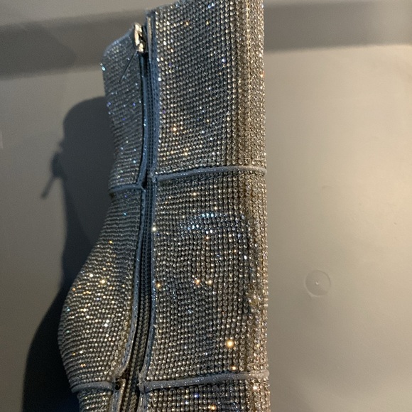 Steve Madden Winona Rhinestone Stiletto High Heel Bootie Mid-Calf - Picture 7 of 12